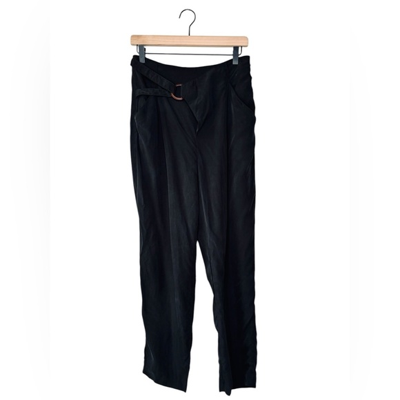 Anthropologie Cupro Wrap Pants Black Small - Picture 2 of 14